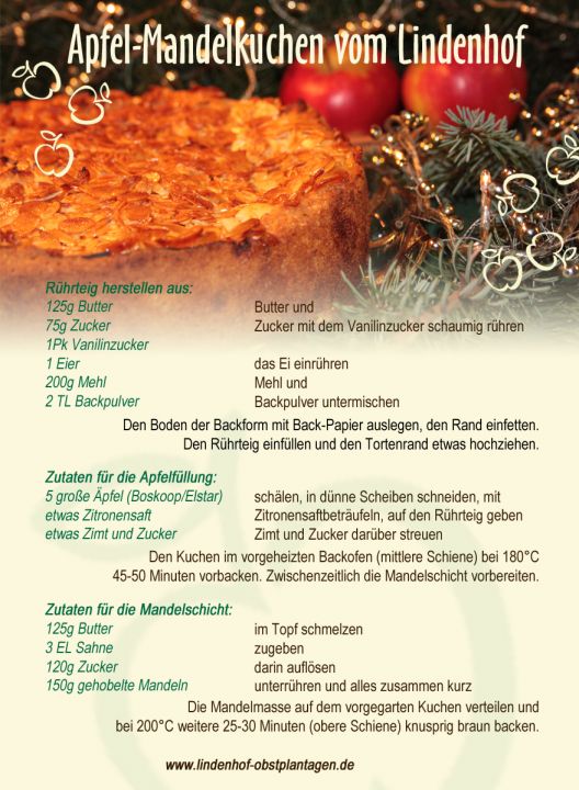 Apfel-Mandelkuchen vom Lindenhof