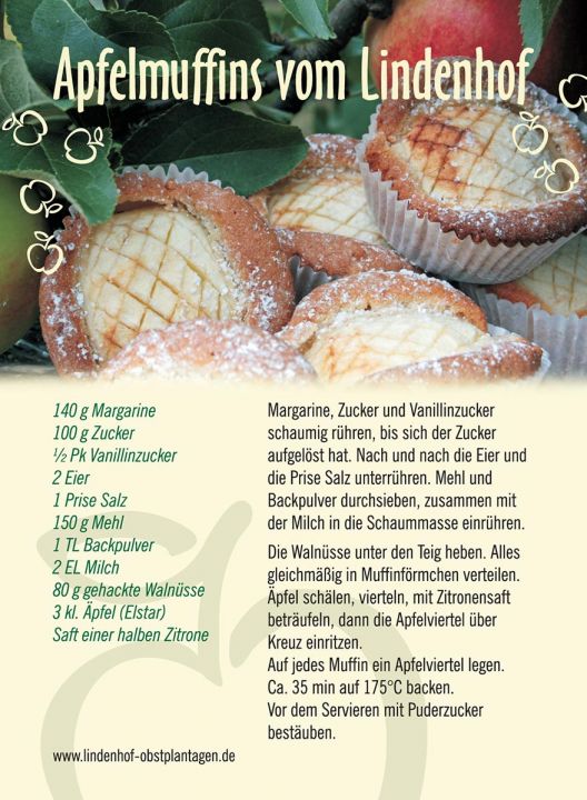 Lieblingsrezept 2011 Apfelmuffins vom Lindenhof