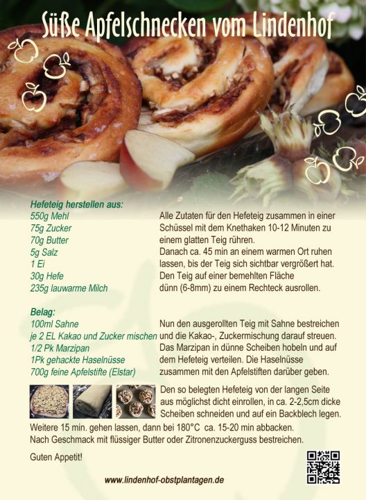 Lieblings-Rezept 2018 Apfelschnecken vom Lindenhof